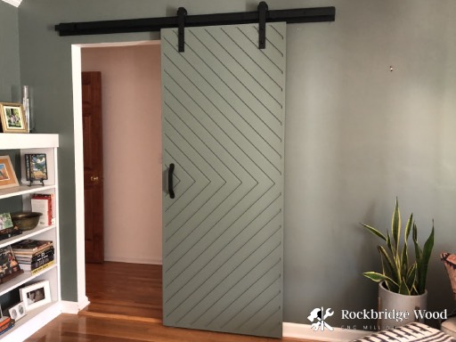 Digitally Milled Wooden Chevron Door